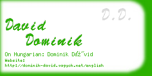 david dominik business card